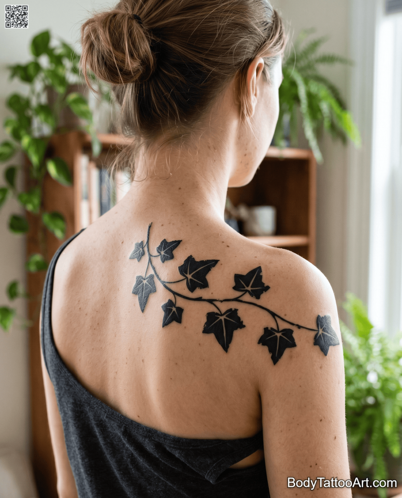  graphic blackwork Ivy Vine Tattoos