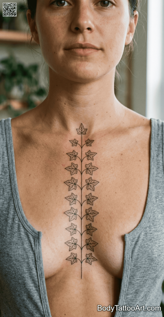 Fine line Ivy Vine Tattoos