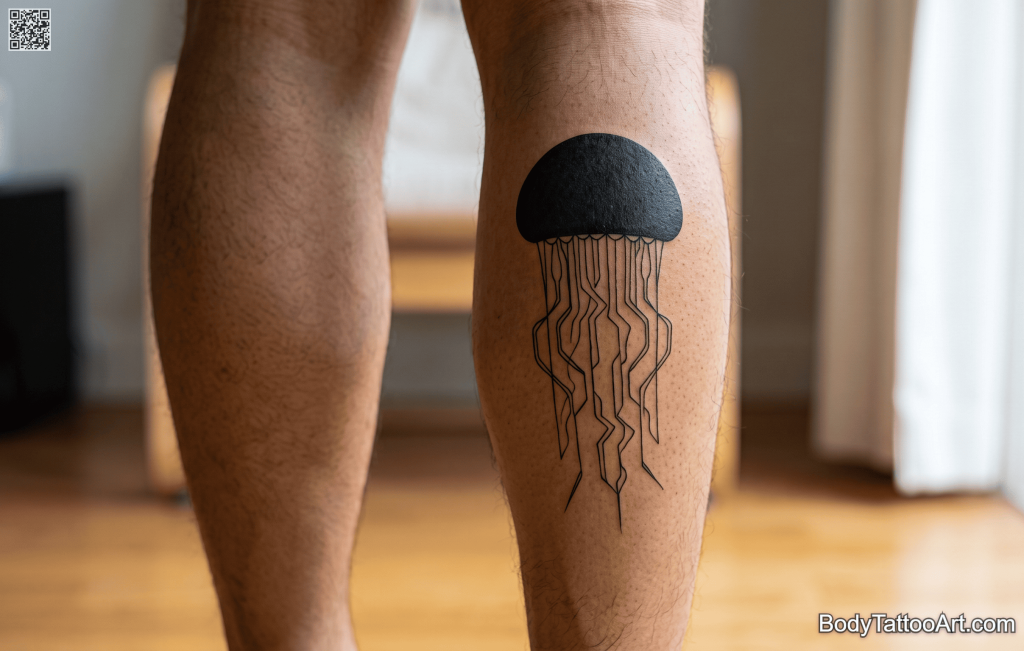 negative space Jellyfish Tattoos