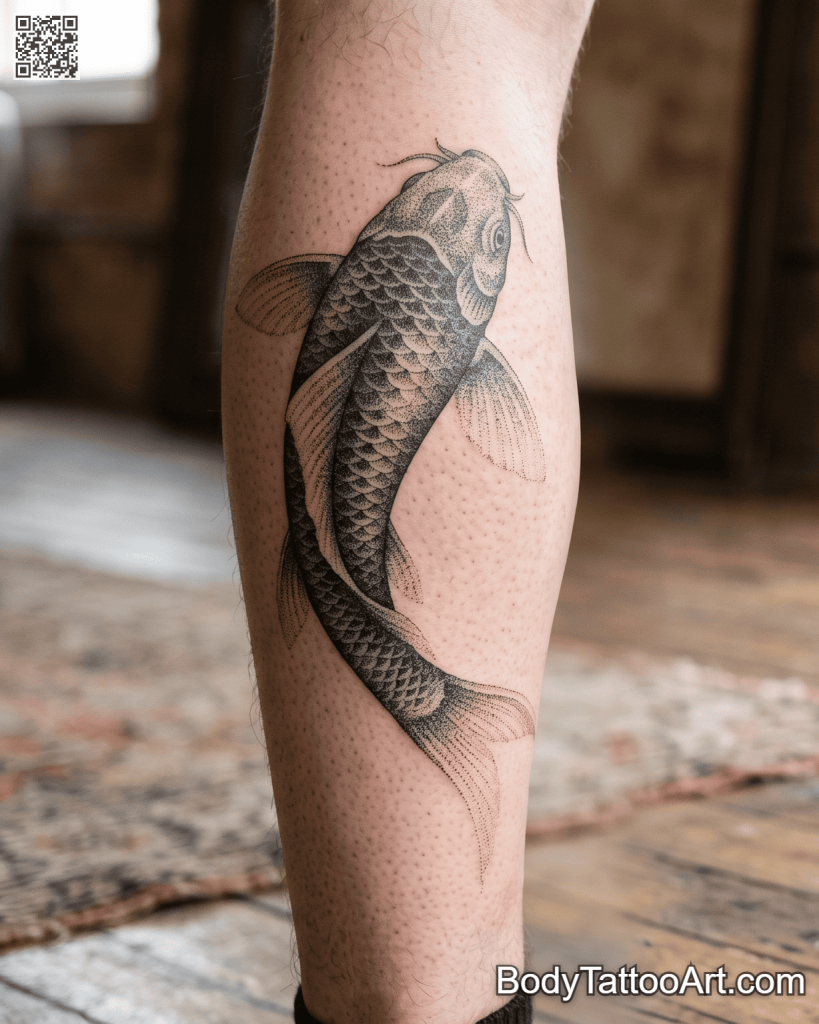 stippling  Koi Fish Tattoos