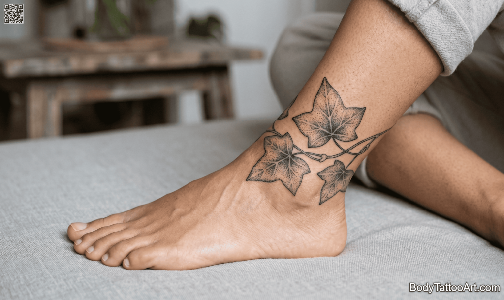 Stippling / dotwork Leaf Tattoos