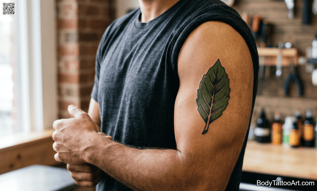  American traditional Leaf Tattoos