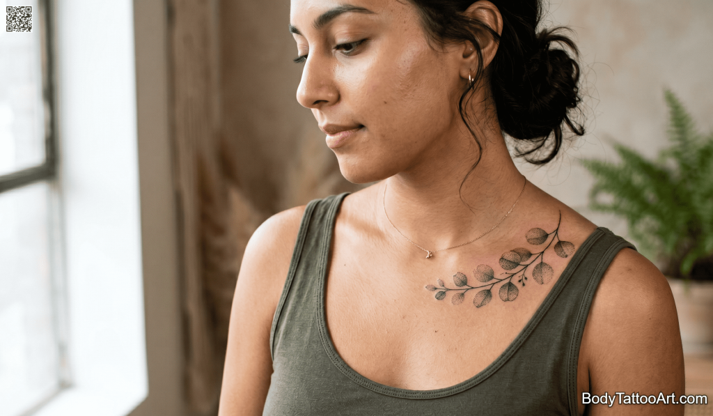 Dotwork Leaf Tattoos