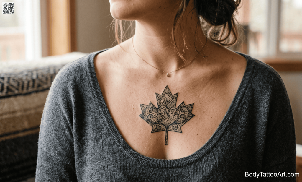 lace Maple Leaf Tattoos