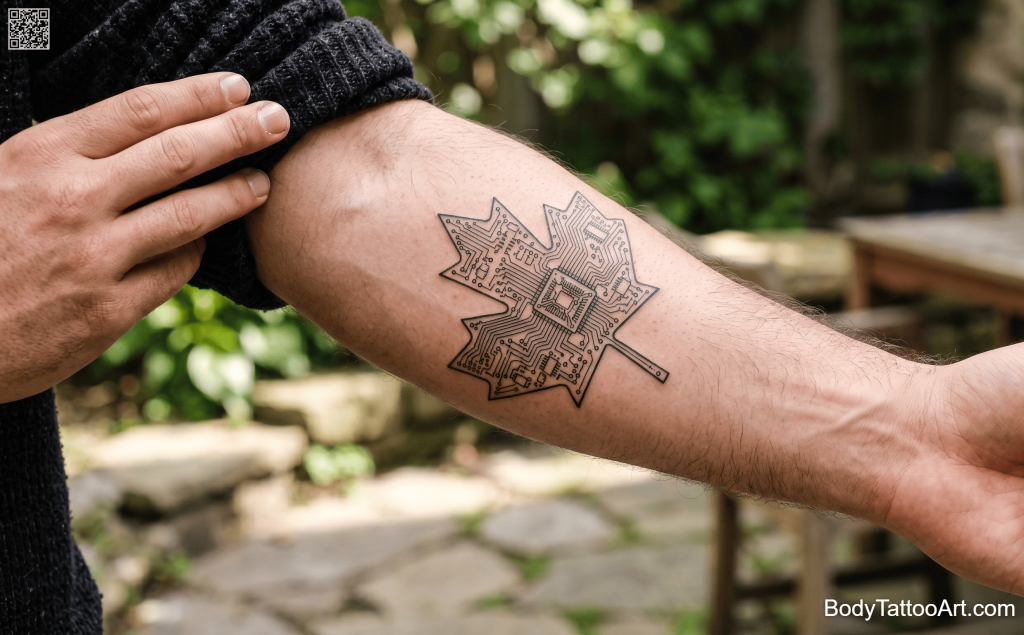 tech Maple Leaf Tattoos