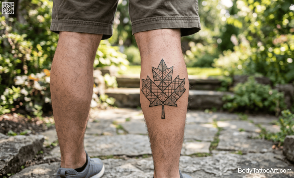 fine line Maple Leaf Tattoos