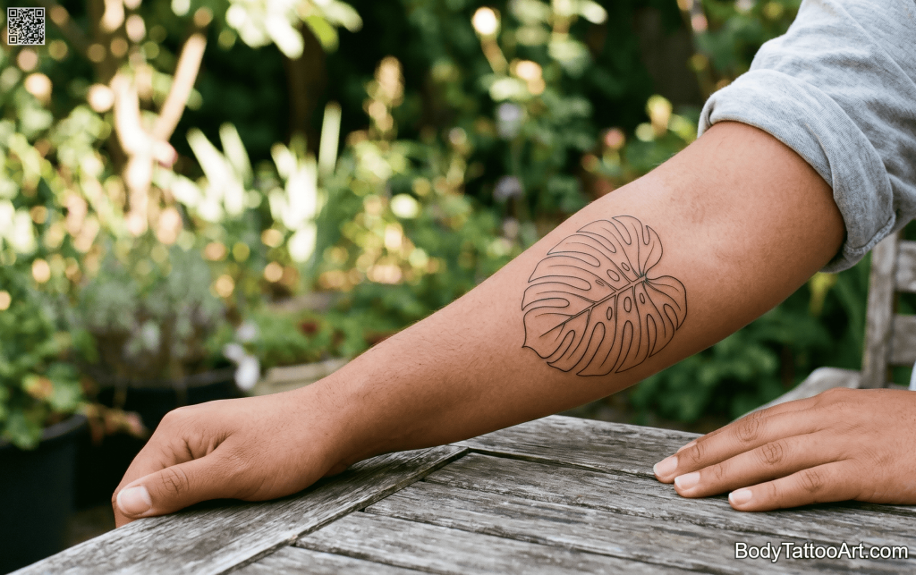 24 Eye-Catching Monstera Leaf Tattoos for Every Aesthetic