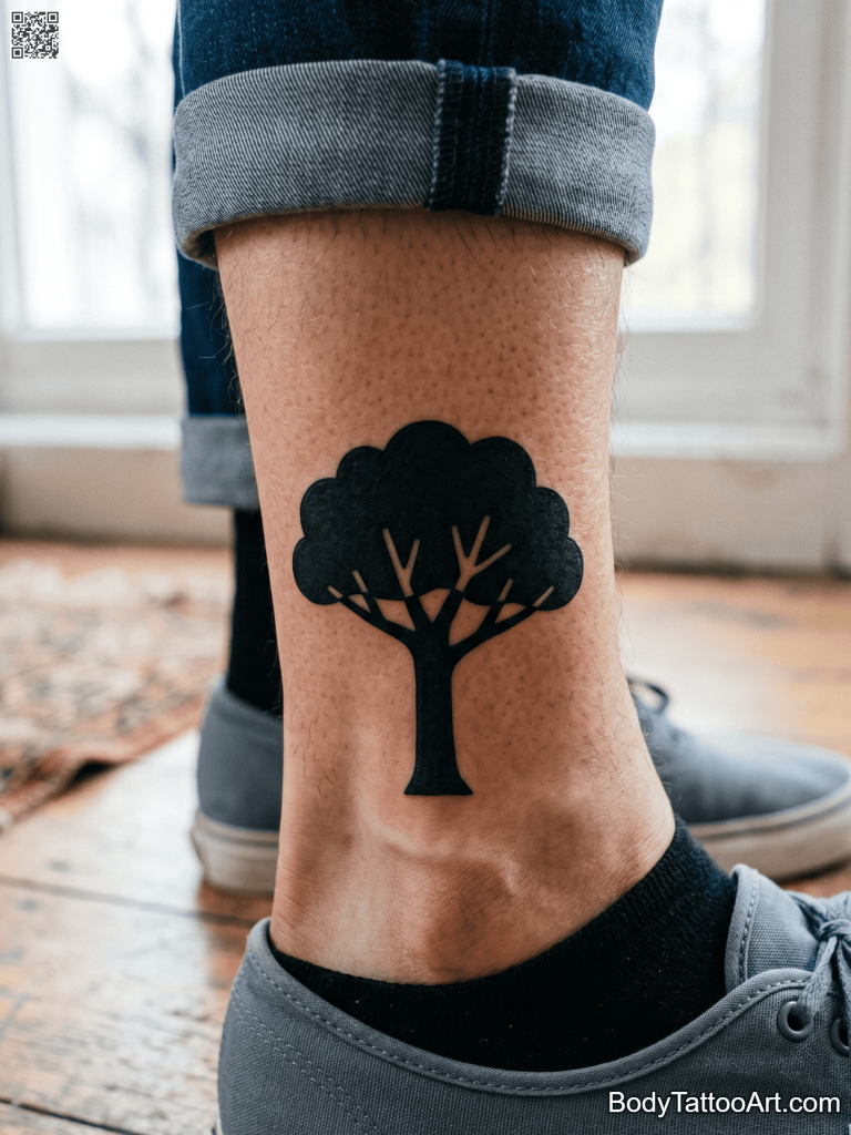 flat design Oak Tree Tattoos