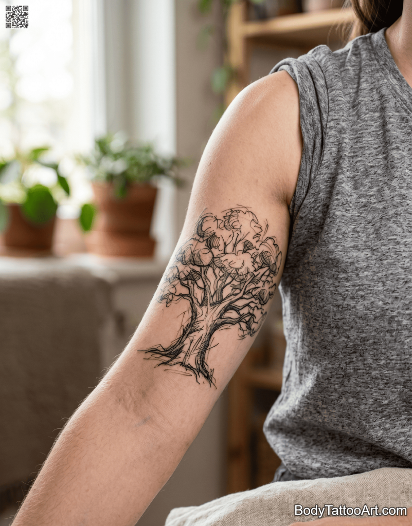 illustrative Oak Tree Tattoos
