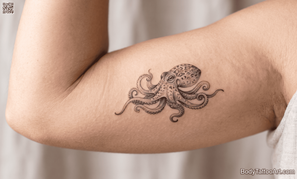 Micro realism Octopus Tattoos