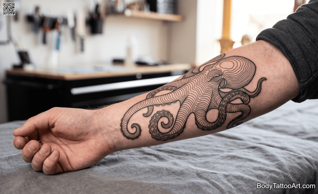  graphic art Octopus Tattoos