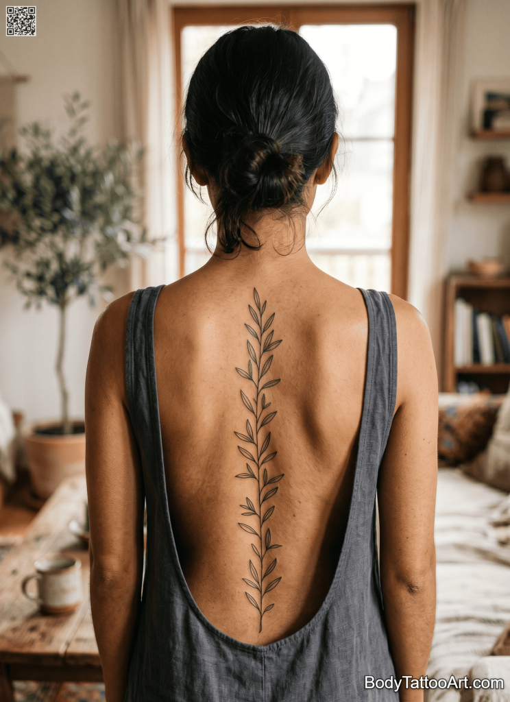 Fine line Olive Branch Tattoos
