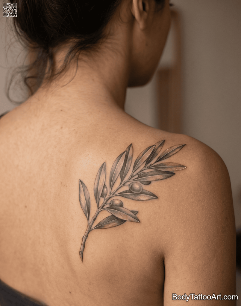 Realism / grey-wash Olive Branch Tattoos