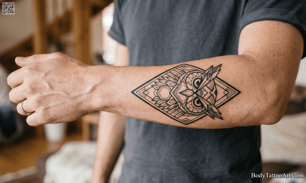 neo-geometric Owl Tattoos