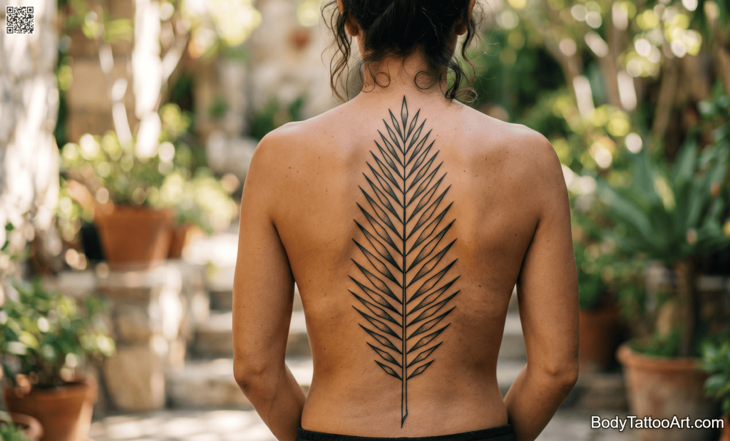  Geometric Palm Leaf Tattoos