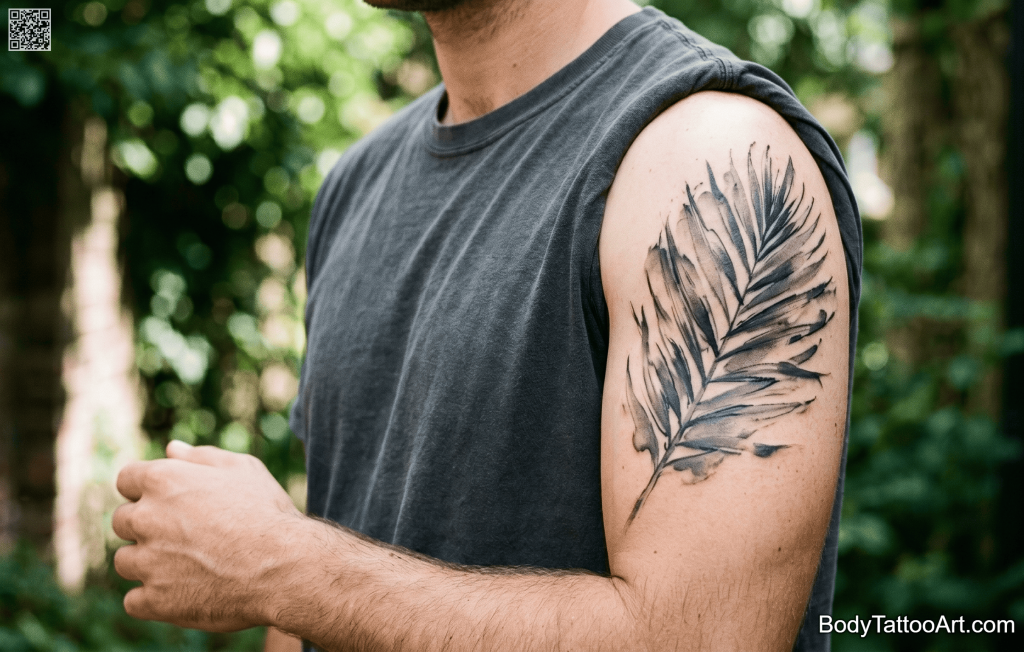  painterly Palm Leaf Tattoos