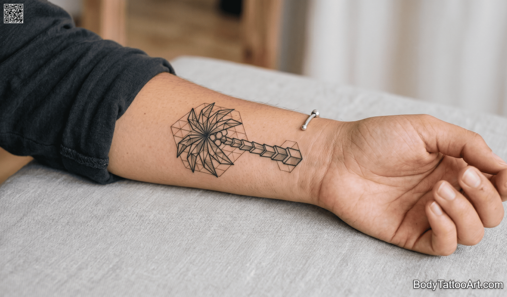  isometric Palm Tree Tattoos