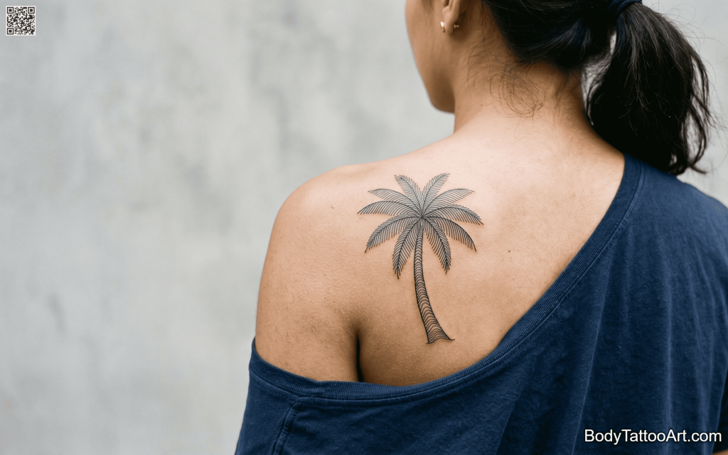  contour map Palm Tree Tattoos