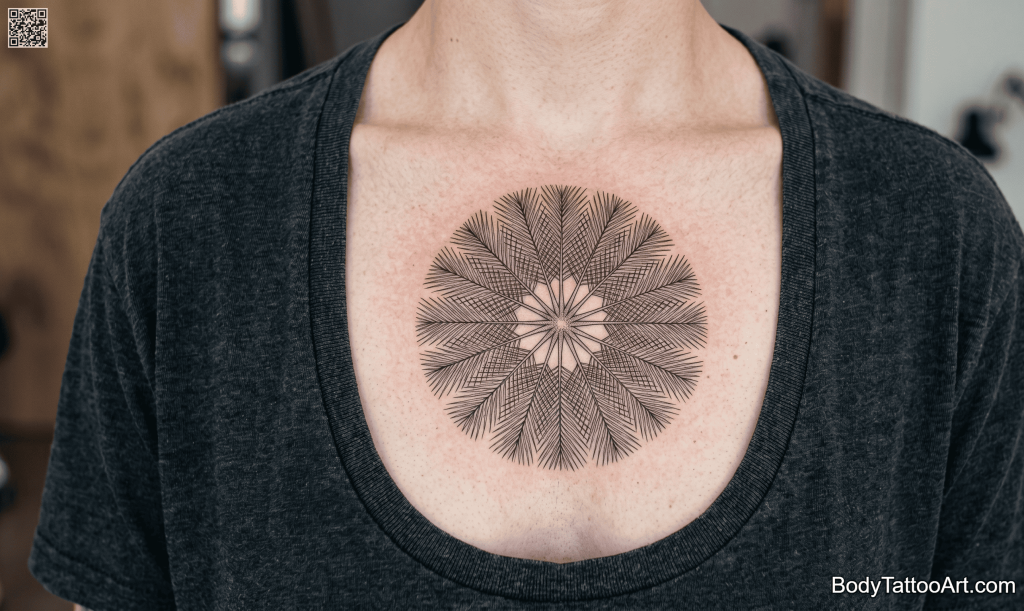  Fine line botanical Palm Tree Tattoos