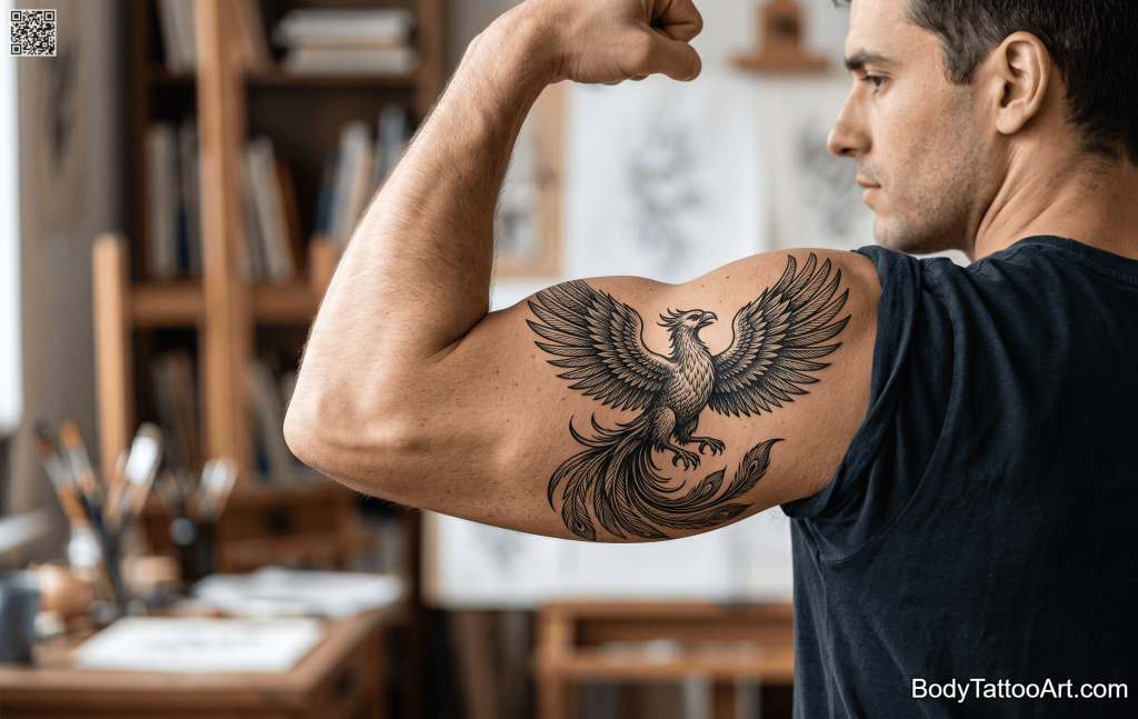  etching Phoenix Tattoos