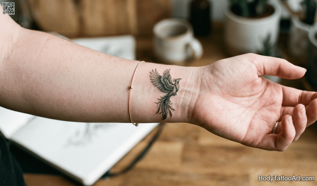 Micro-Realism Phoenix on the Wrist
