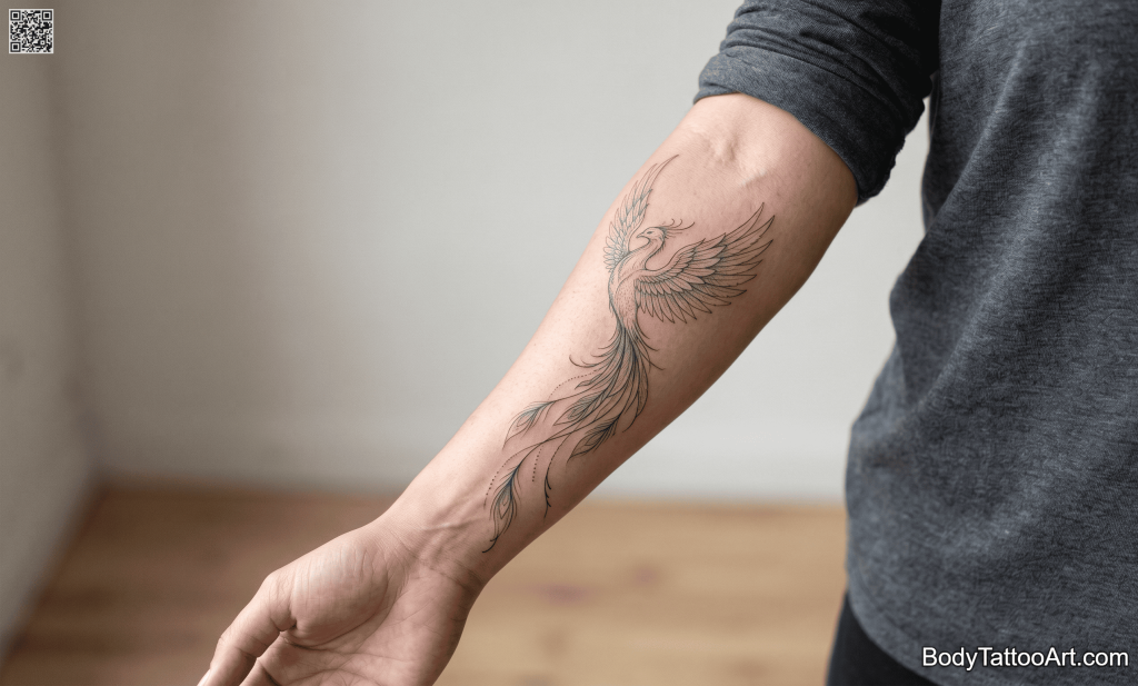 Fine line Phoenix Tattoos