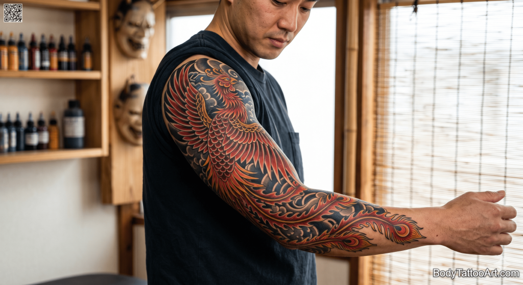  Japanese traditional (Irezumi) Phoenix Tattoos