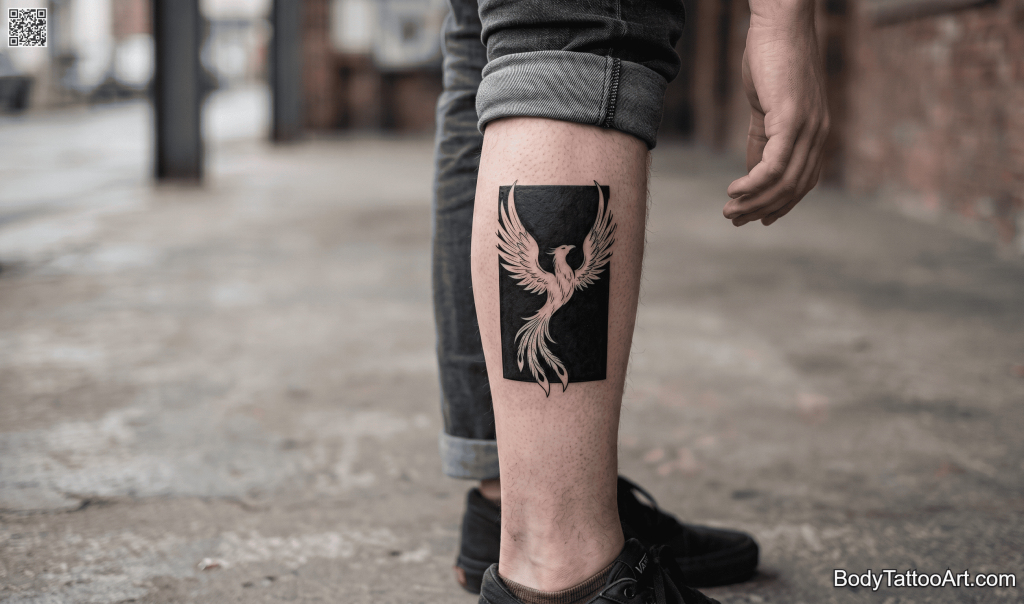  blackwork Phoenix Tattoos