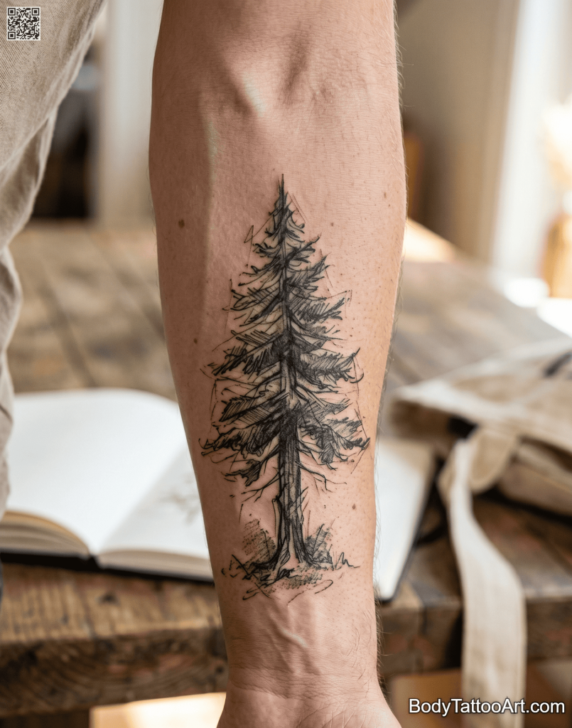illustrative Pine Tree Tattoos