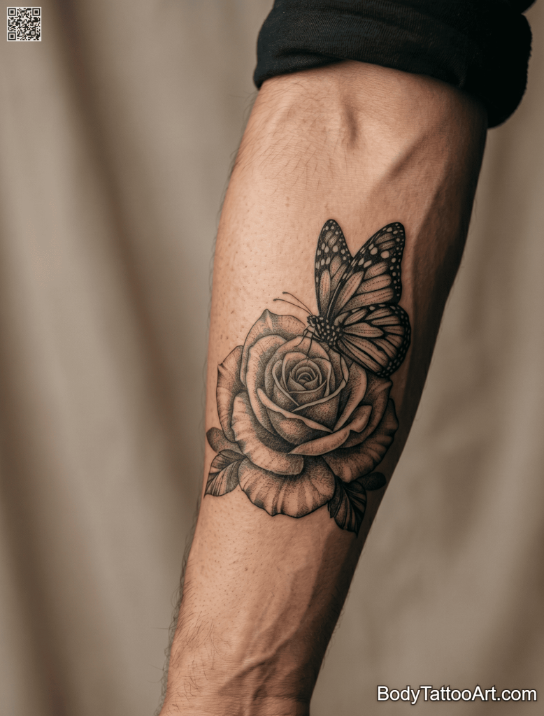 9 Rose With Butterfly Tattoos – Design Ideas and Meaning
