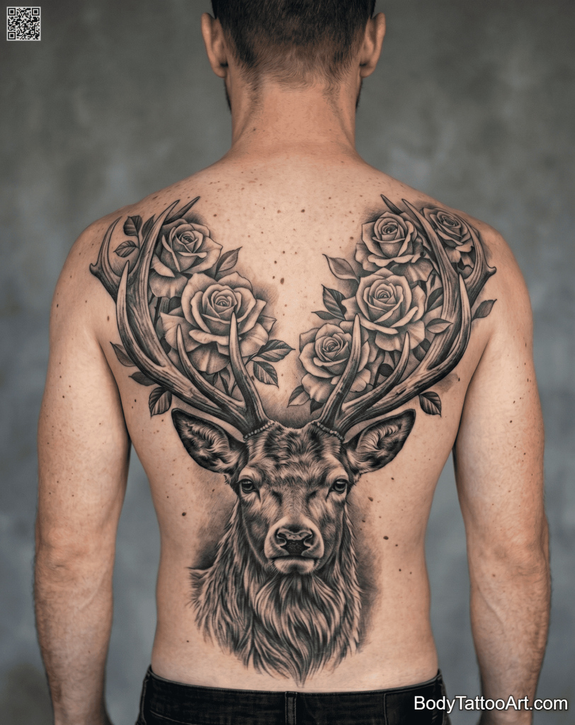 9 Rose With Deer Tattoo Ideas – Modern Designs and Symbolism