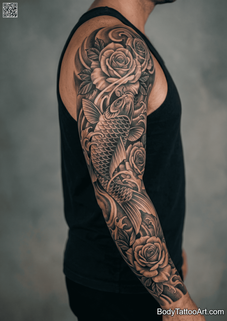 11 Rose With Koi Fish Tattoos – Bold Designs with Deep Meaning
