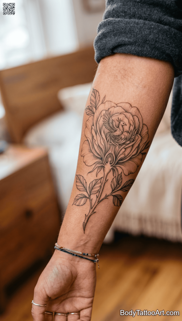 9 Rose With Phoenix Tattoos – Unique Design Ideas and Meaning