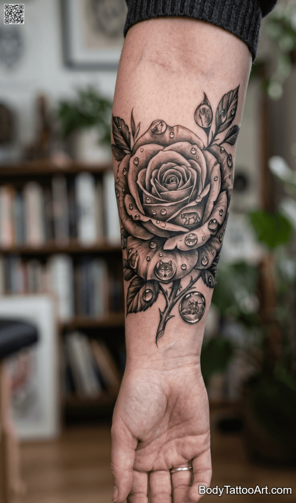 9 Unique Rose With Wolf Tattoos Ideas and Meanings