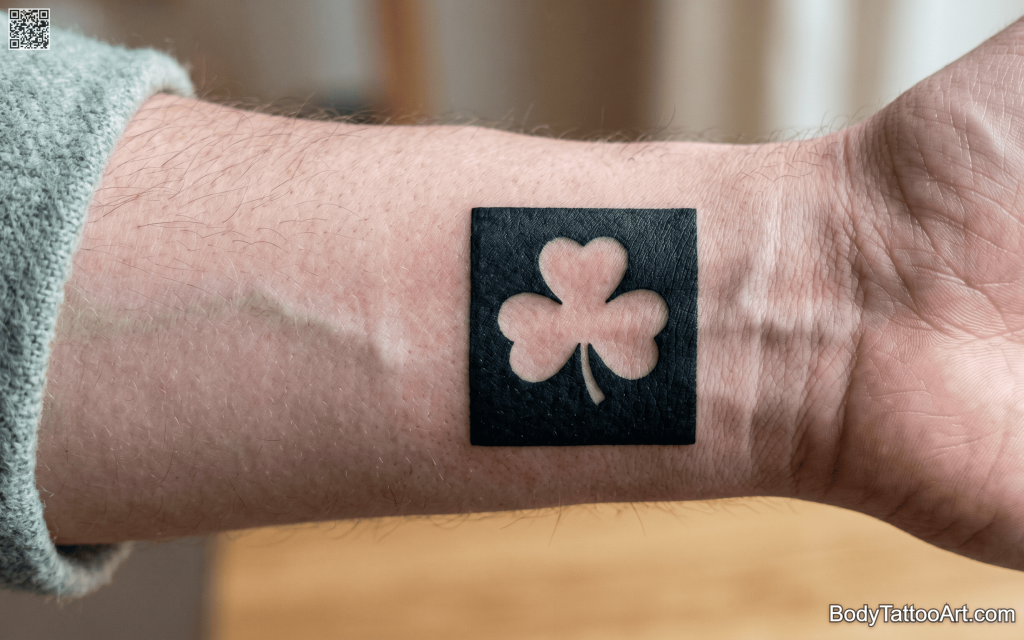 Negative Space Shamrock