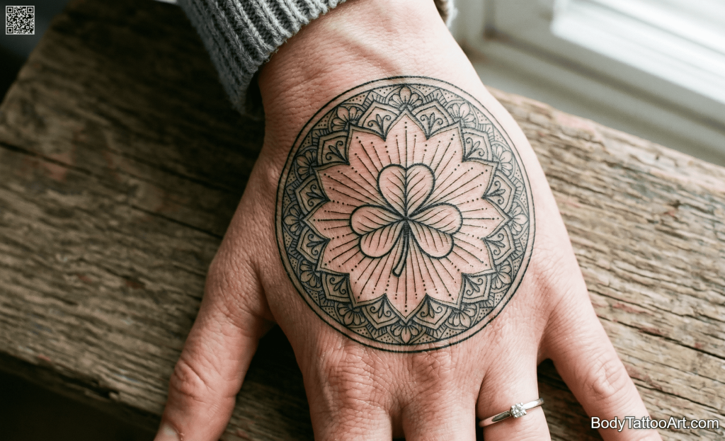 Linework Shamrock Mandala