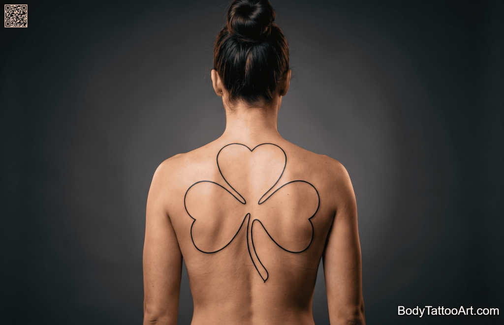 Outlined Only Oversized Shamrock