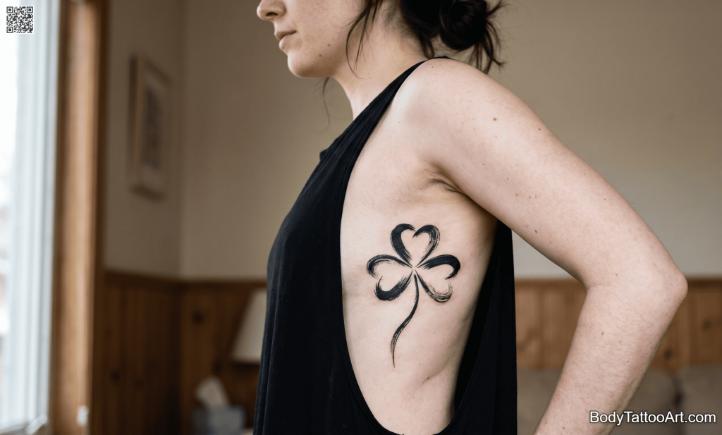 Painterly Brushstroke Shamrock