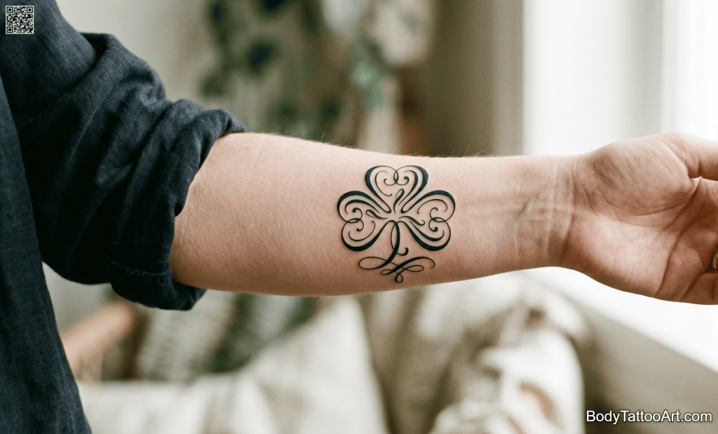 Monogram Style Shamrock