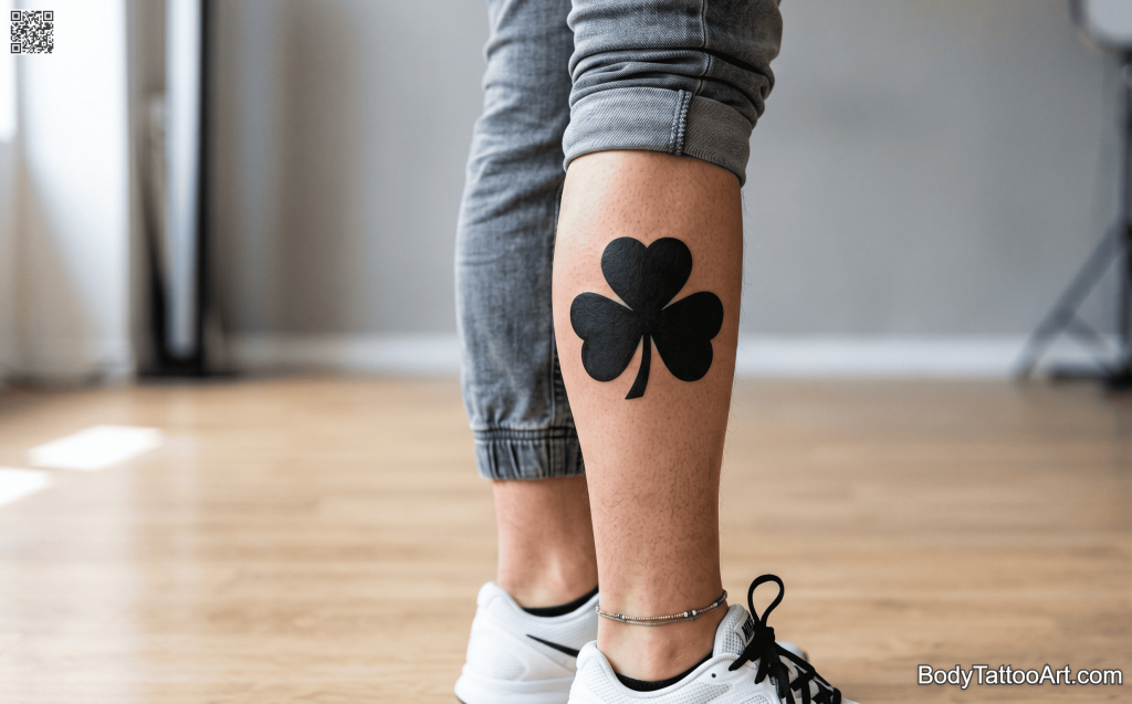  Blackwork Shamrock Tattoos