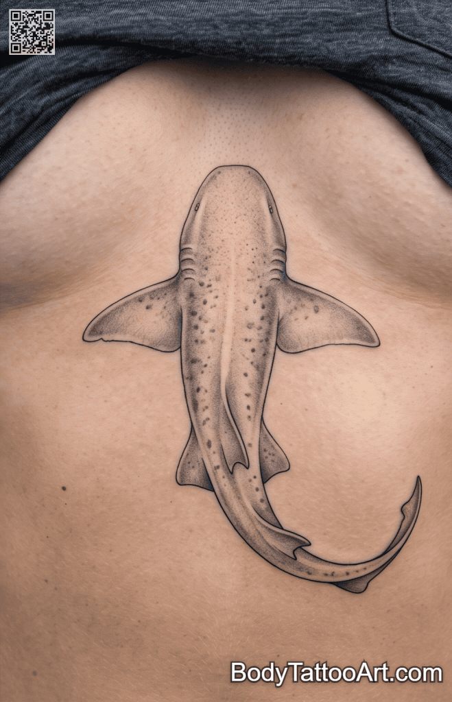 Grey-wash illustration Shark Tattoos