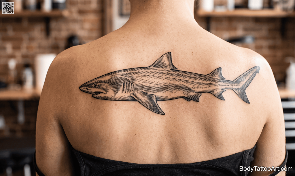 engraving Shark Tattoos