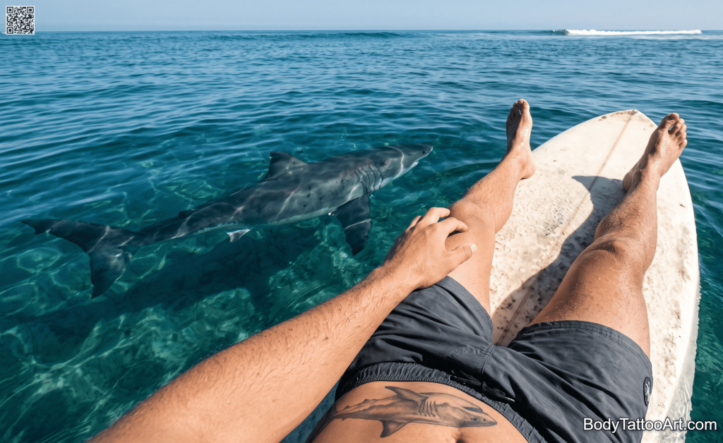 perspective illustration Shark Tattoos