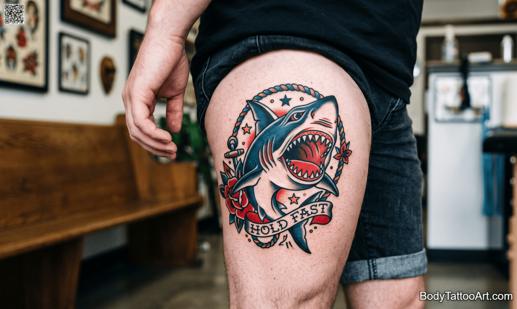 American traditional Shark Tattoos