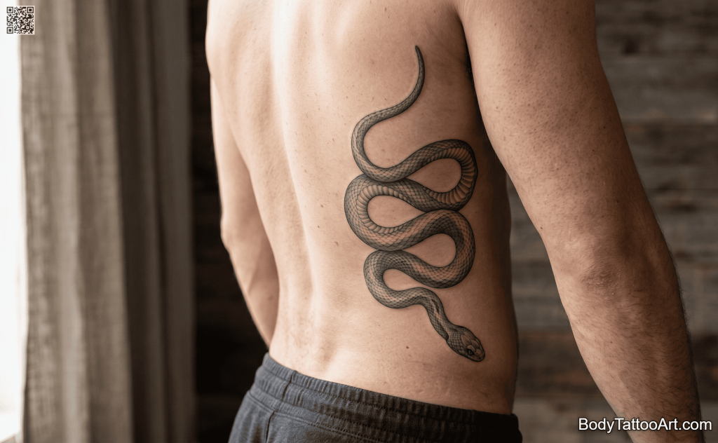 Grey wash realism Snake Tattoos