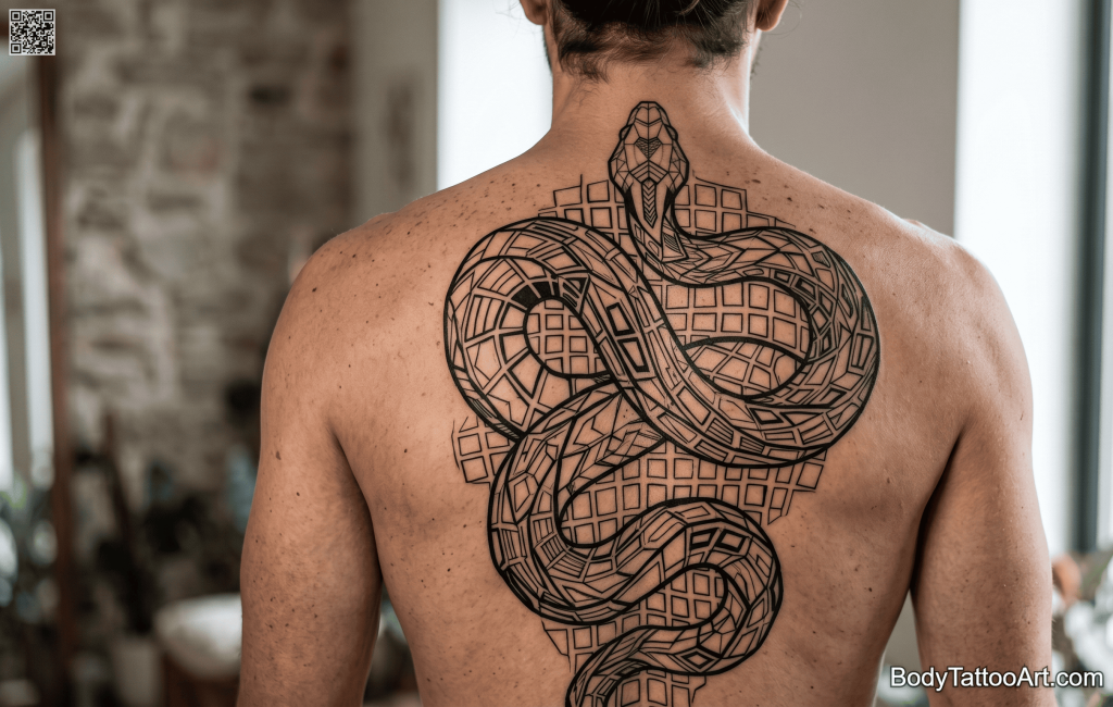 geometric Snake Tattoos