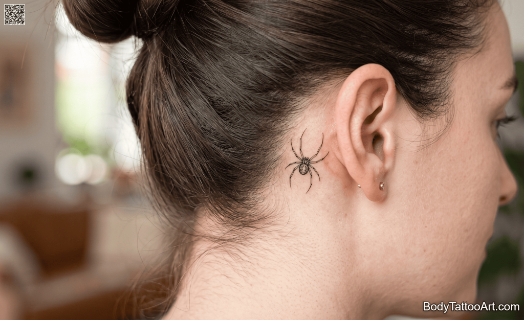 Micro tattoo / Fine line Spider Tattoos