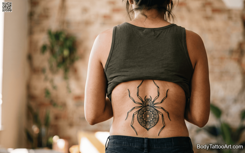  Mandala / Fine line Spider Tattoos