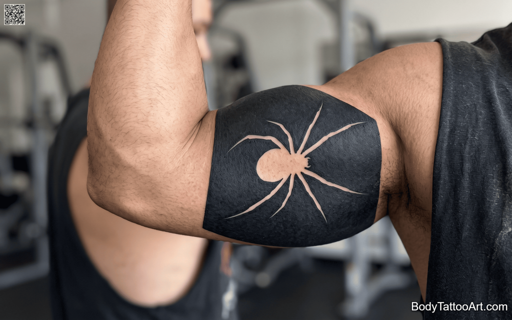 Blackwork Spider Tattoos