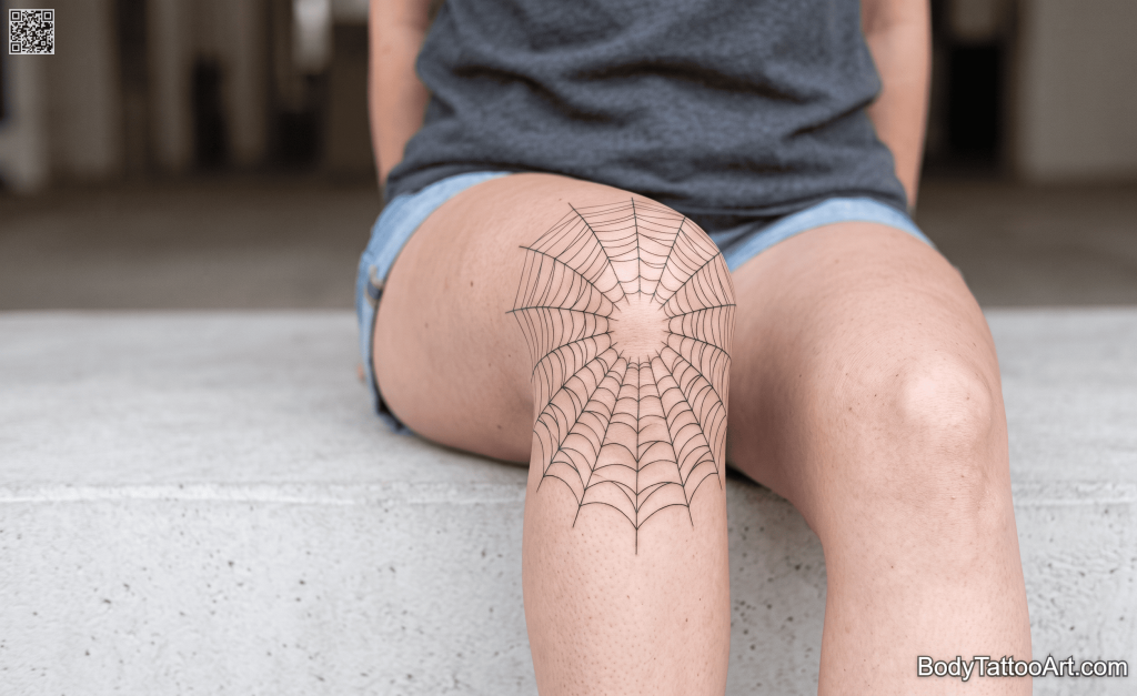 Fine line Spider Tattoos